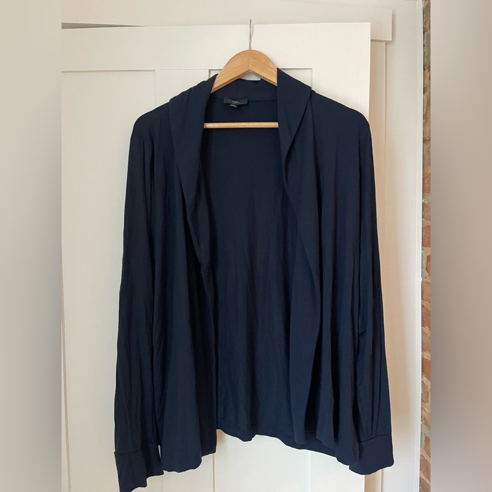 J Crew 365 Navy Open Cardigan